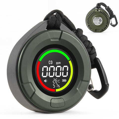 GasDoc DS-100 CO level screen showing real-time readings for awareness
