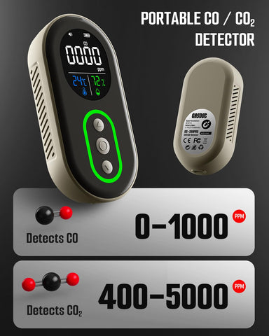GasDoc DS-399PRO side view highlights its compact form for travel.