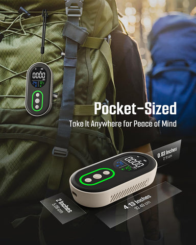 GasDoc DS-399PRO with lanyard ready to attach for travel.