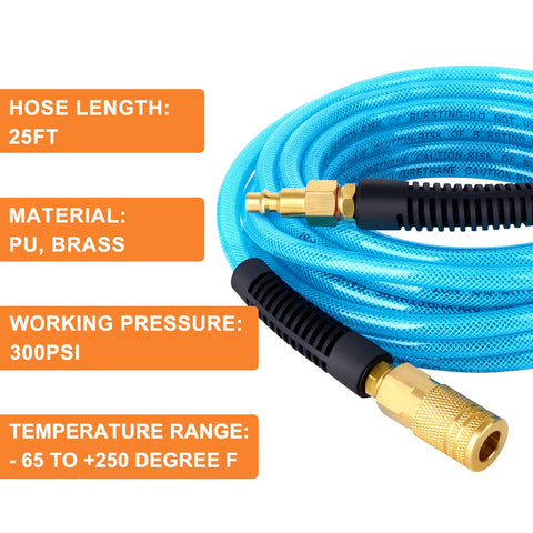GASHER reinforced PU hose supports up to 300 psi