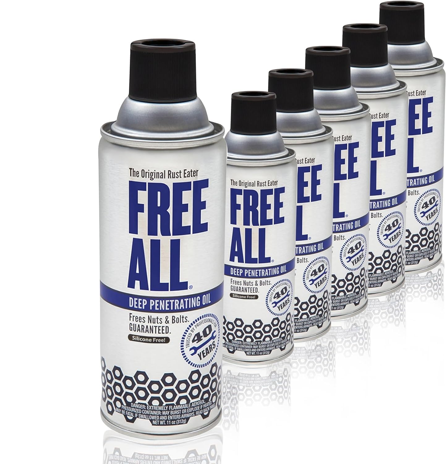 Gasoila Free All rust eater 11oz aerosol penetrates rust on bolts and pipes.