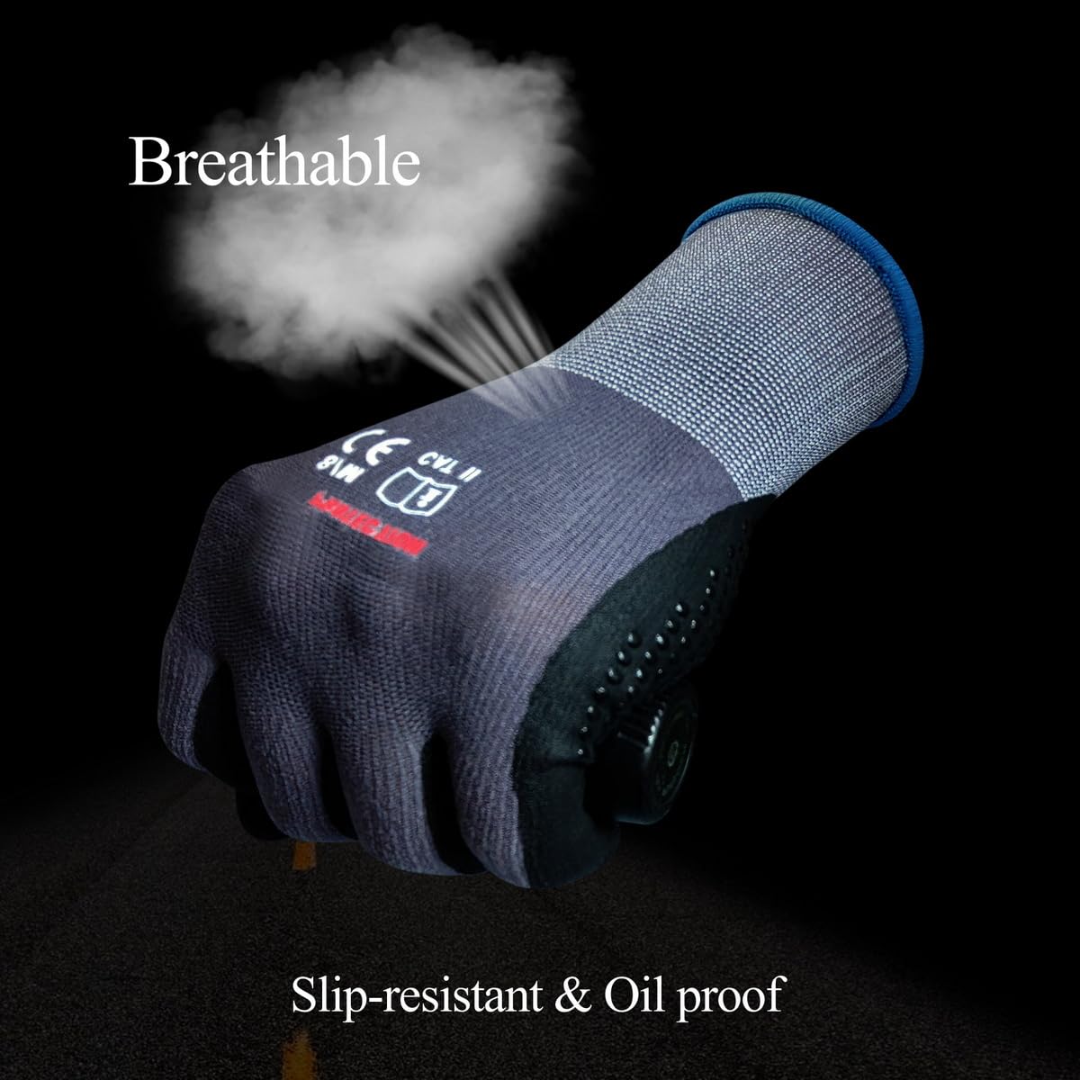 Gasoline safety gloves durable wear resistance for mechanical or warehouse work