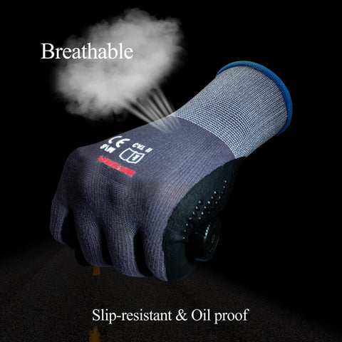 Gasoline safety gloves durable wear resistance for mechanical or warehouse work