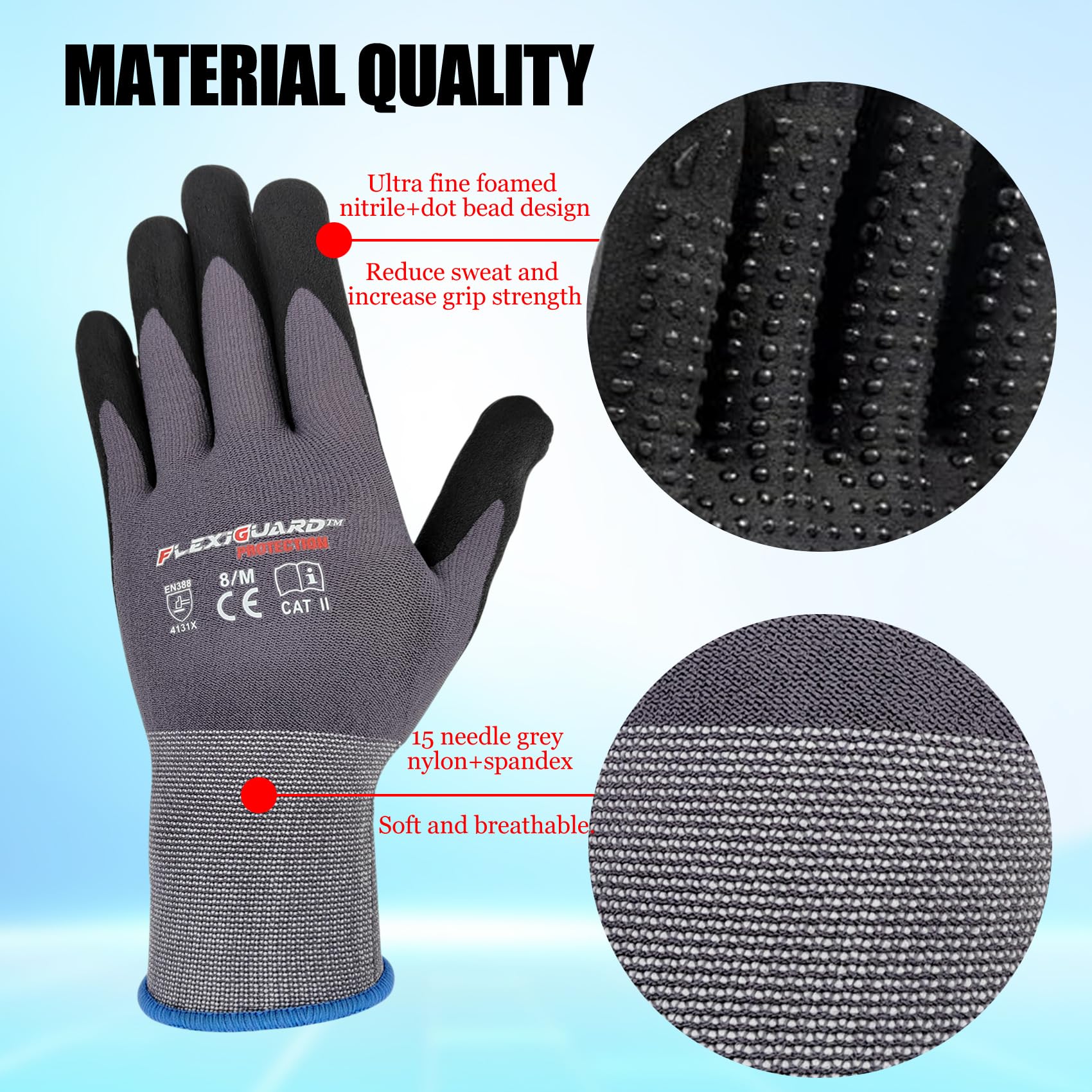 Gasoline safety gloves touch-screen compatibility lets you use devices without removing gloves