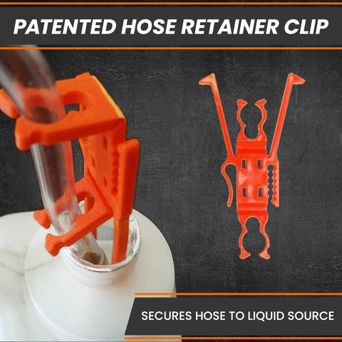 GasTapper Deluxe kink-prevention spring reduces hose bends during use