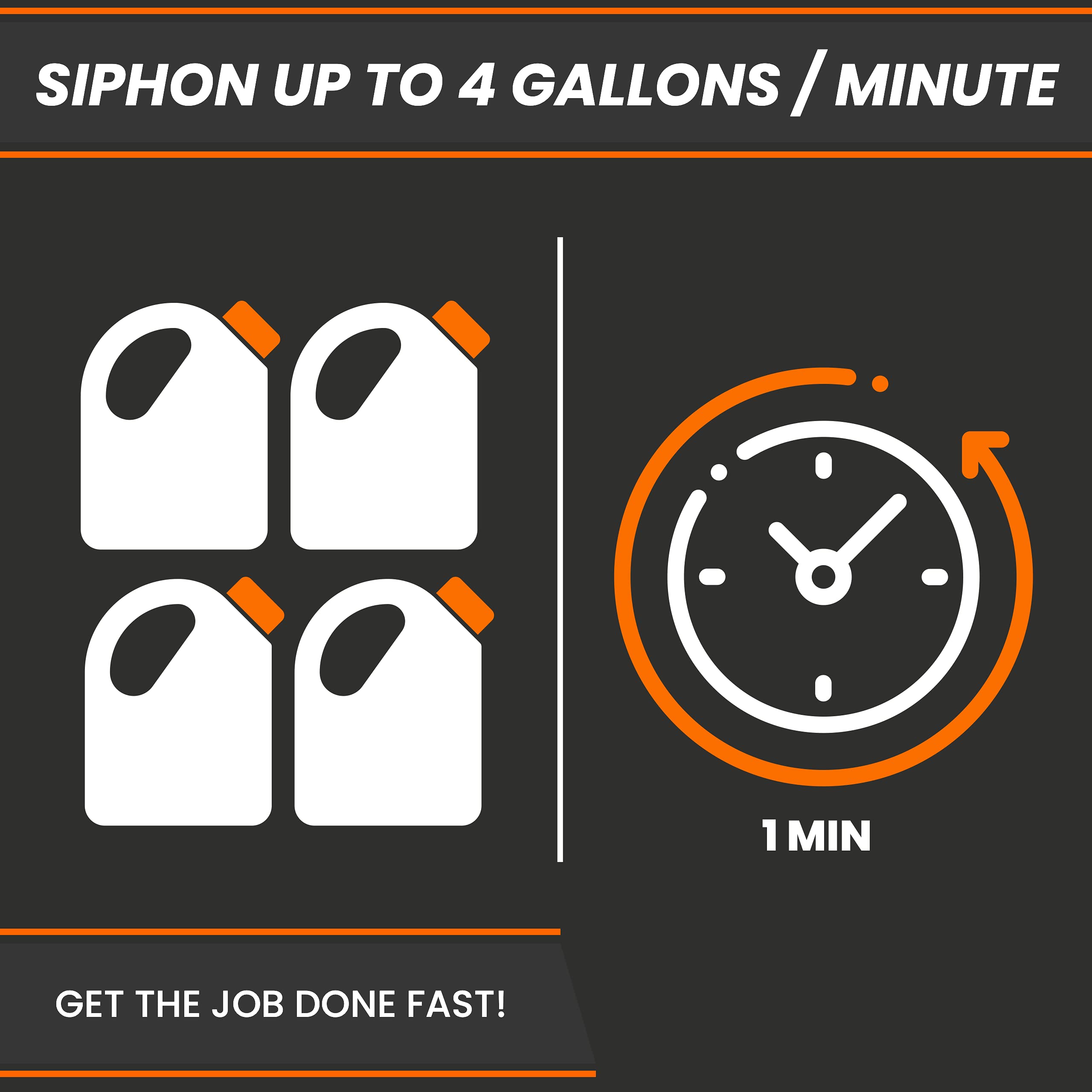 GasTapper Deluxe siphon operation in use with clear liquid flow
