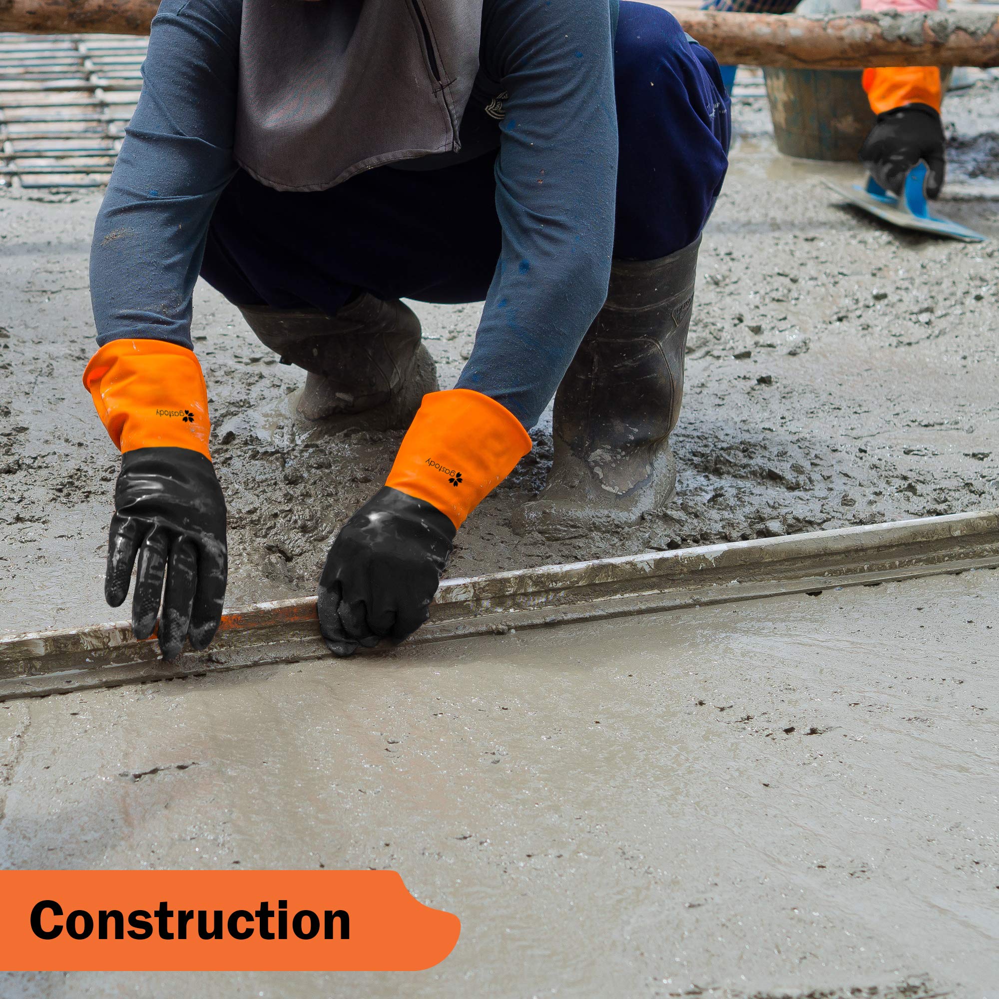 Gastody gloves with textured fingers and palms for secure grip