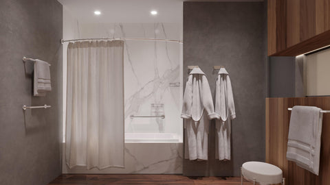 Gatco Glam installation hardware included for easy, secure wall mounting