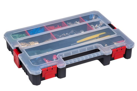 Gator Clamps interior with 20 compartments shown, efficient screw and bolt organization.