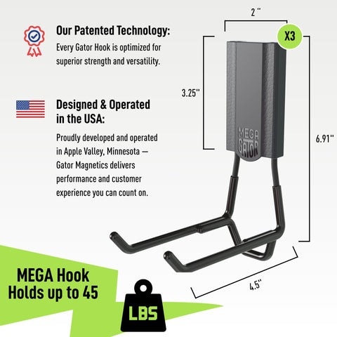 Strong 45 lb hold on metal surfaces ideal for garage organization tasks