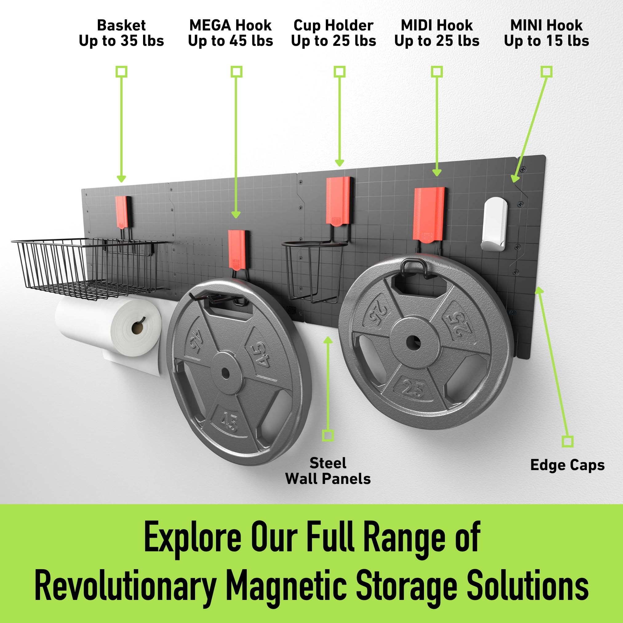 Gator Magnetics MINI 3-pack ready for multiple rooms and surfaces