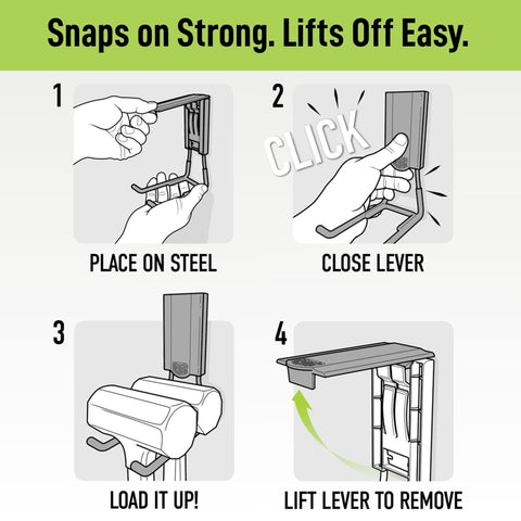 Gator Magnetics non-slip grip keeps tools stable on metal surfaces.