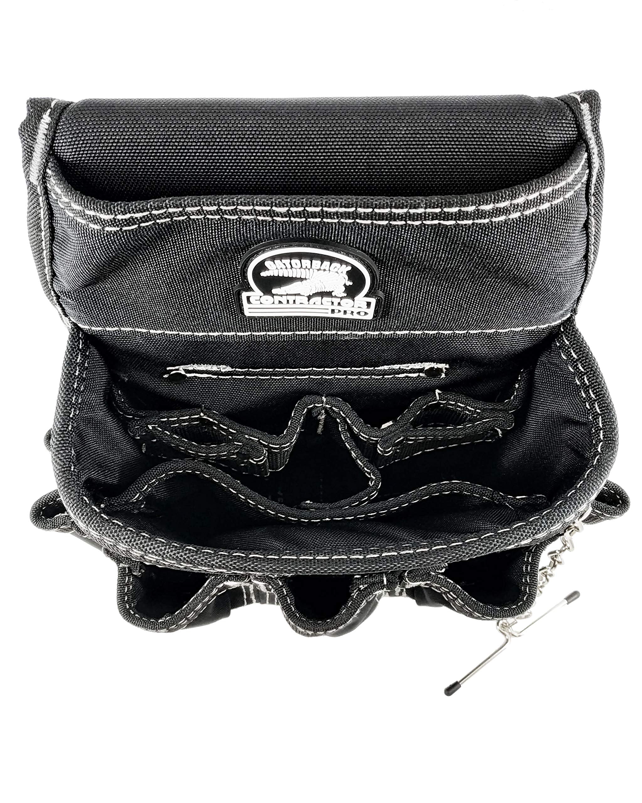Riveted and bar-tacked stress points on Gatorback B240 for durability.