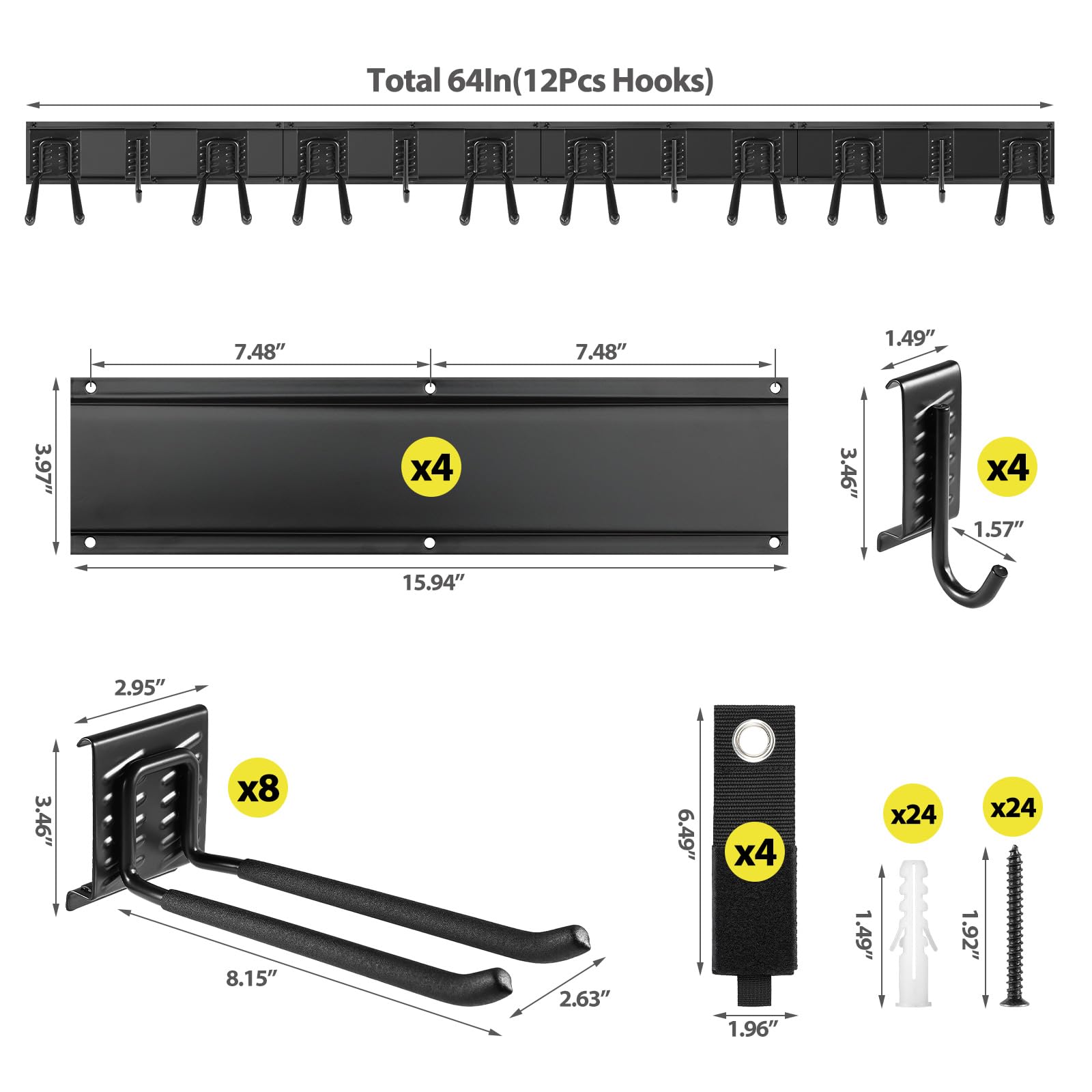 Gatsowm easy installation with included hardware for quick setup.