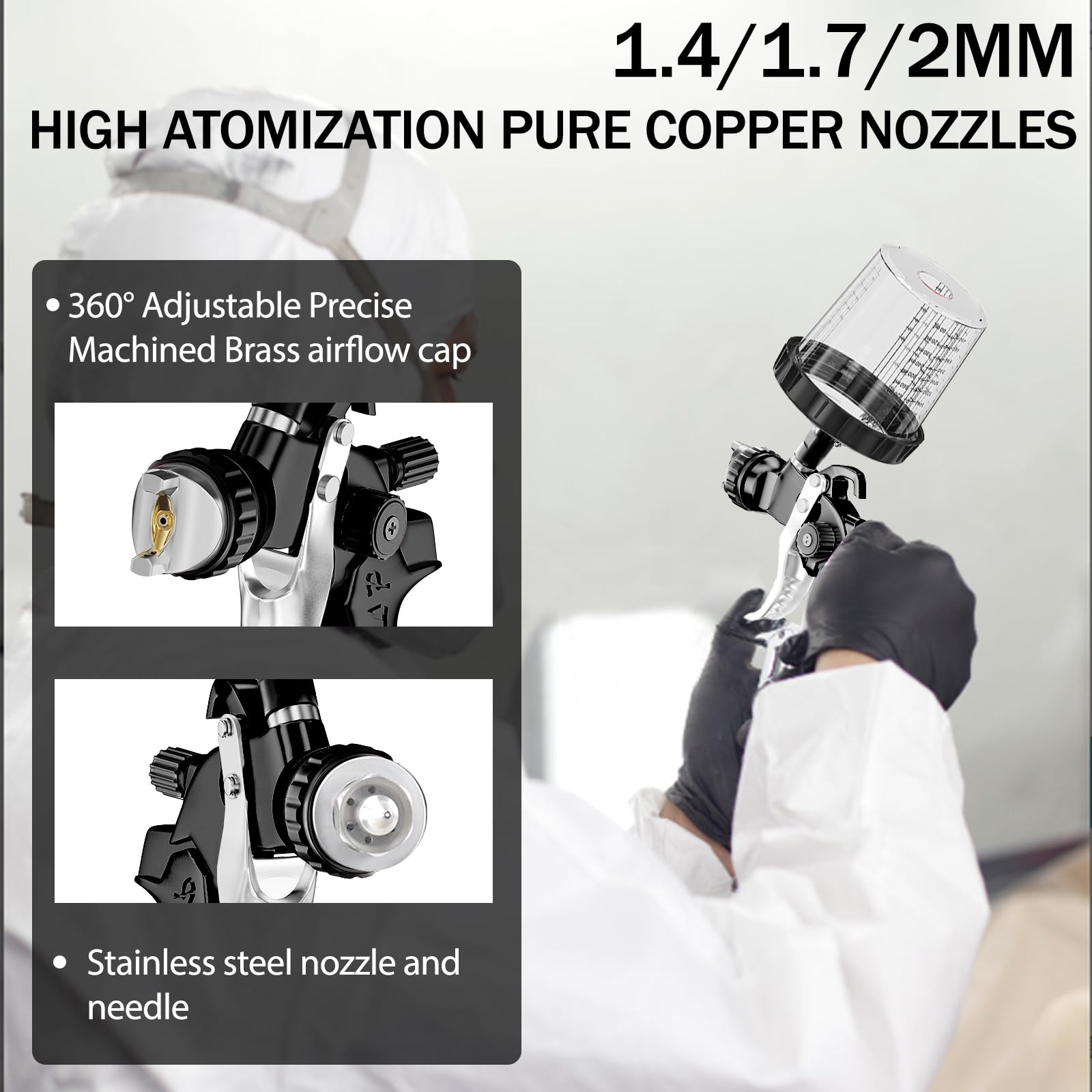 GATTLELIC nozzle set 1-4 1-7 2-0 mm enables versatile coatings