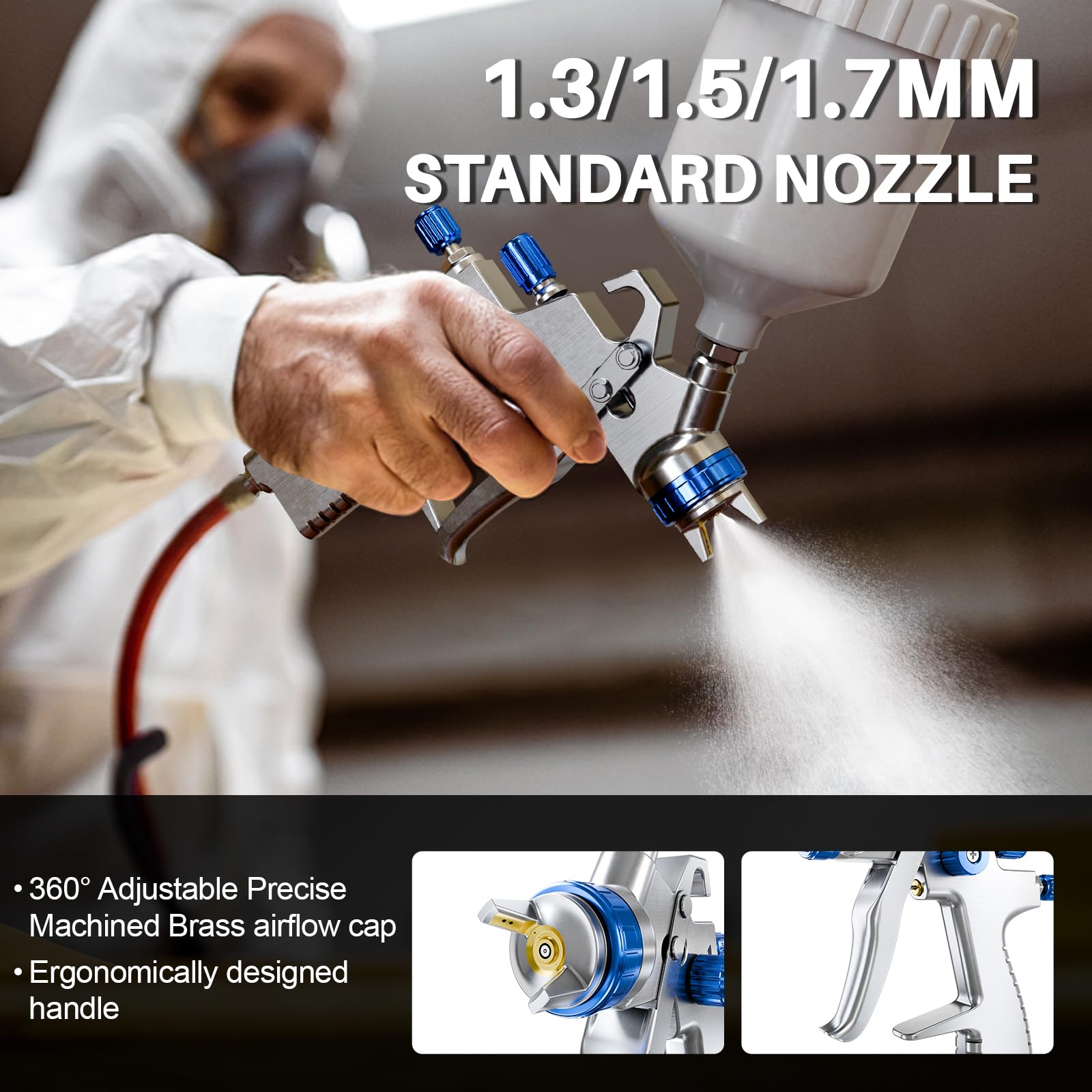 GATTLELIC nozzle set 1.3 1.5 1.7mm for versatile spray patterns