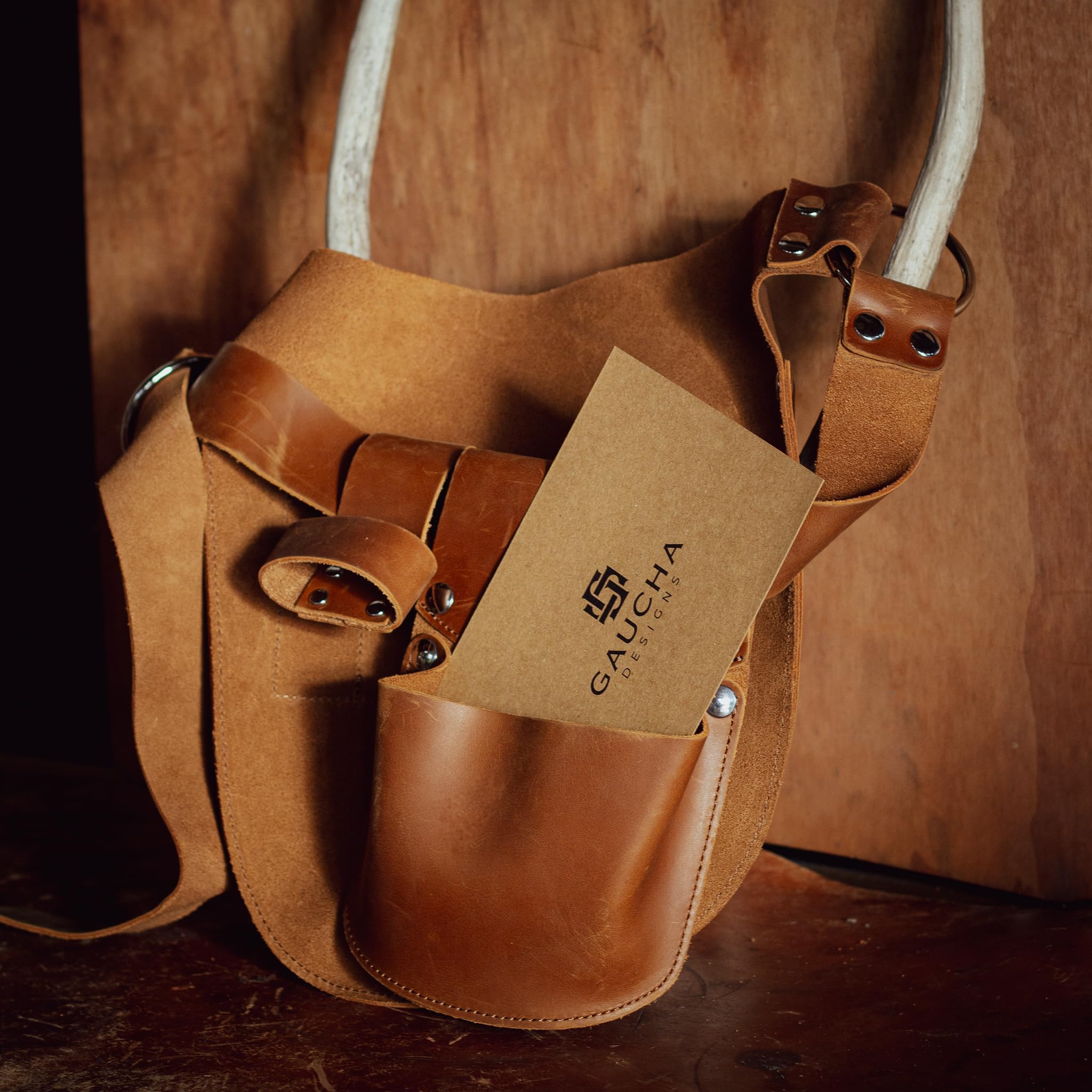 Gaucha Designs Leather Tool Belt gift box presentation suggests a thoughtful gift.
