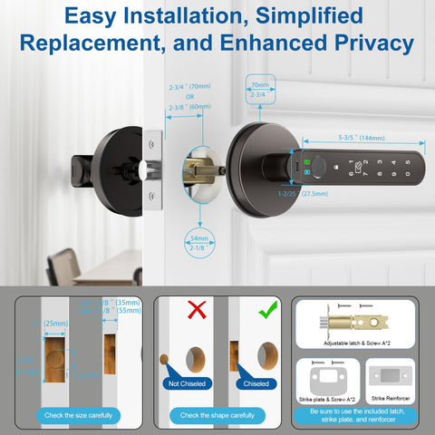 Gavdhe door lock emergency power port shows USB-C backup for continuity
