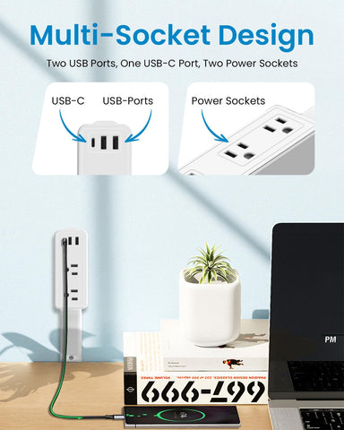 GaWear Extender Stick ports close-up featuring USB-A and USB-C ports