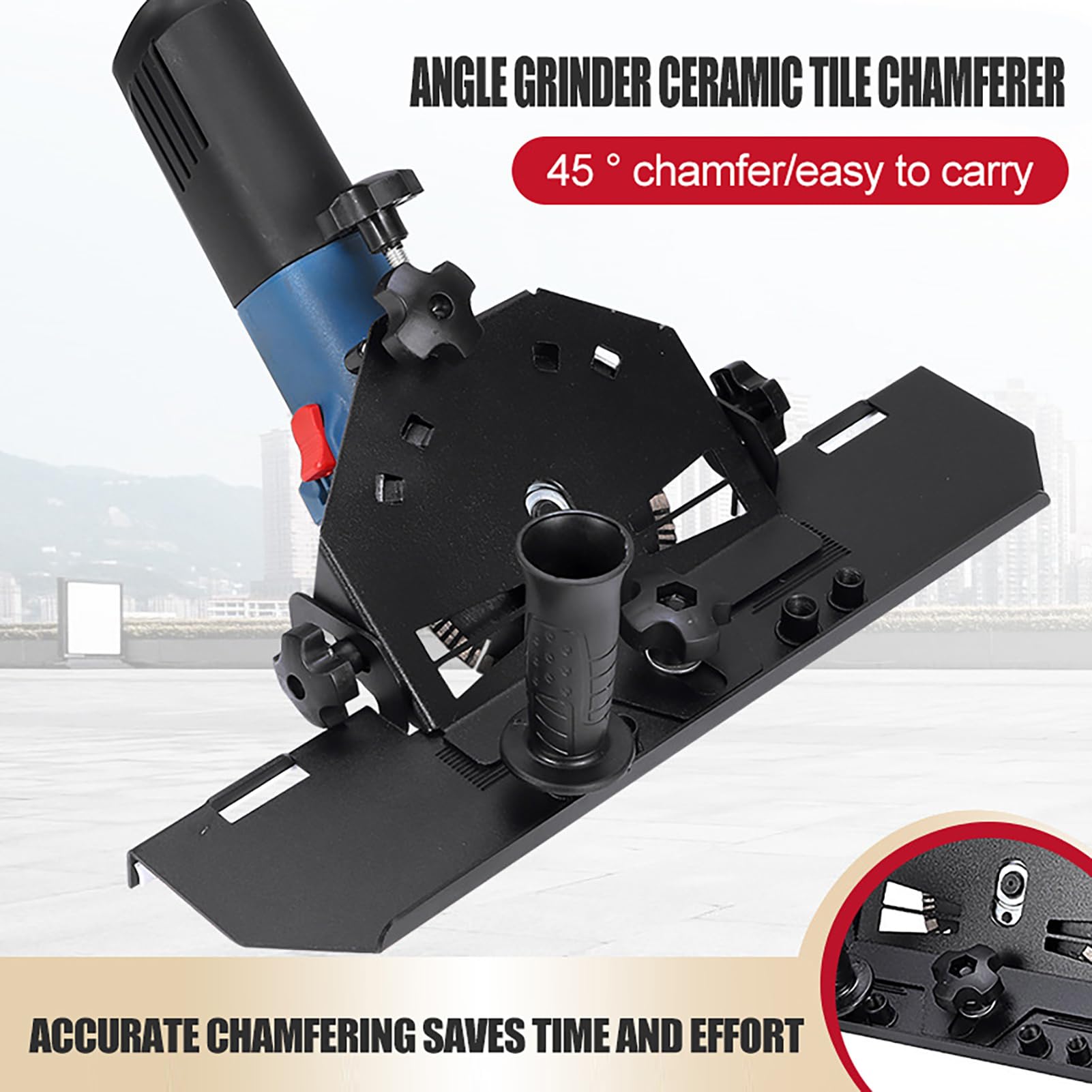 Gazaar finishing tool for exposed tile corners and edges