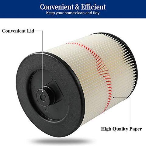 Gazeer Craftsman 17816 compatibility filter for reliable vacuum performance