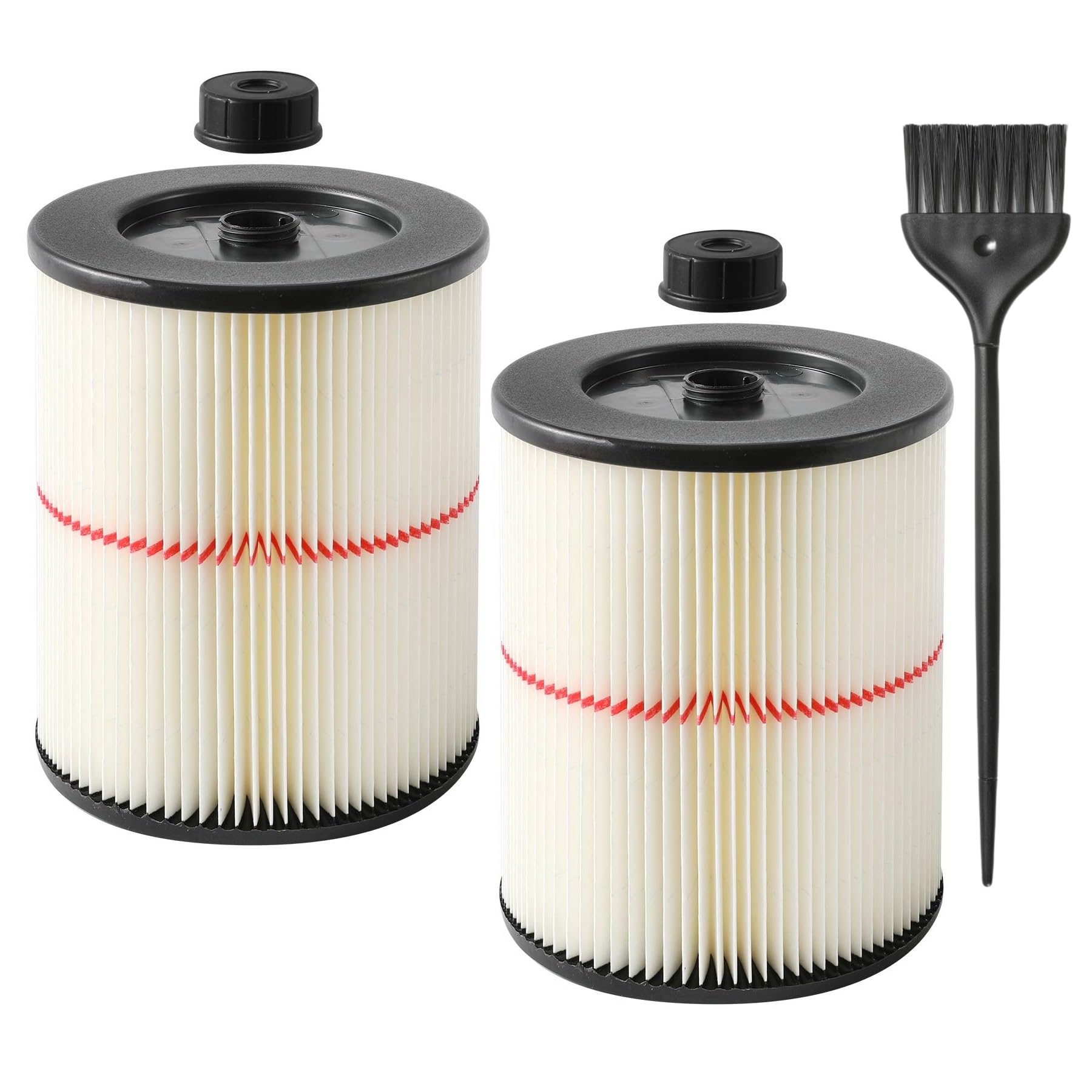Gazeer red stripe cartridge filter 2-pack for Craftsman vacuums