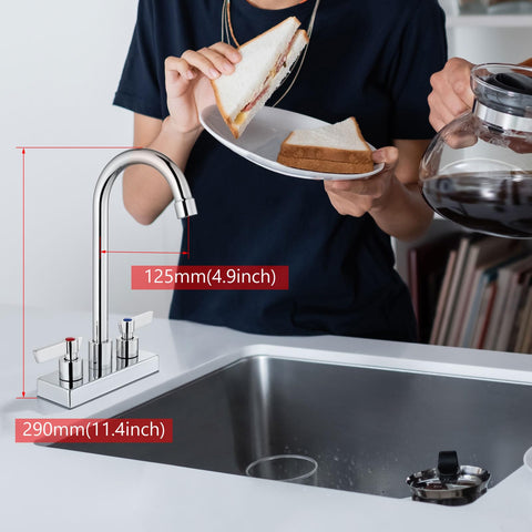 GBBNE swivel spout enables easy reach in busy sinks