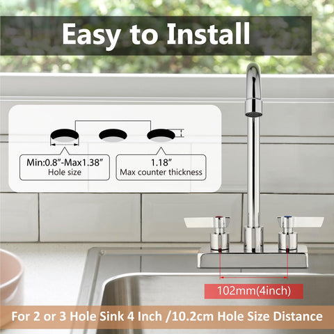 GBBNE polished chrome finish adds modern look and easy cleaning