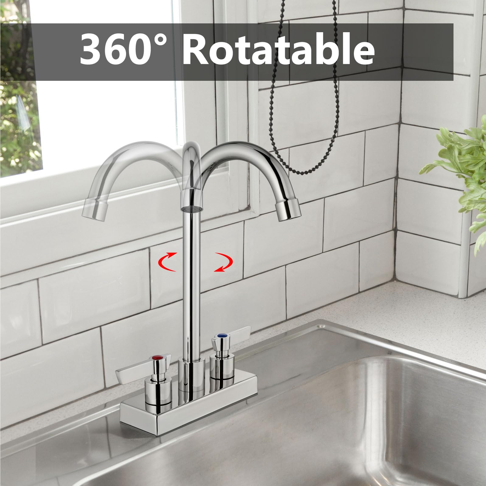 GBBNE rotatable spout reaches every corner for thorough cleaning