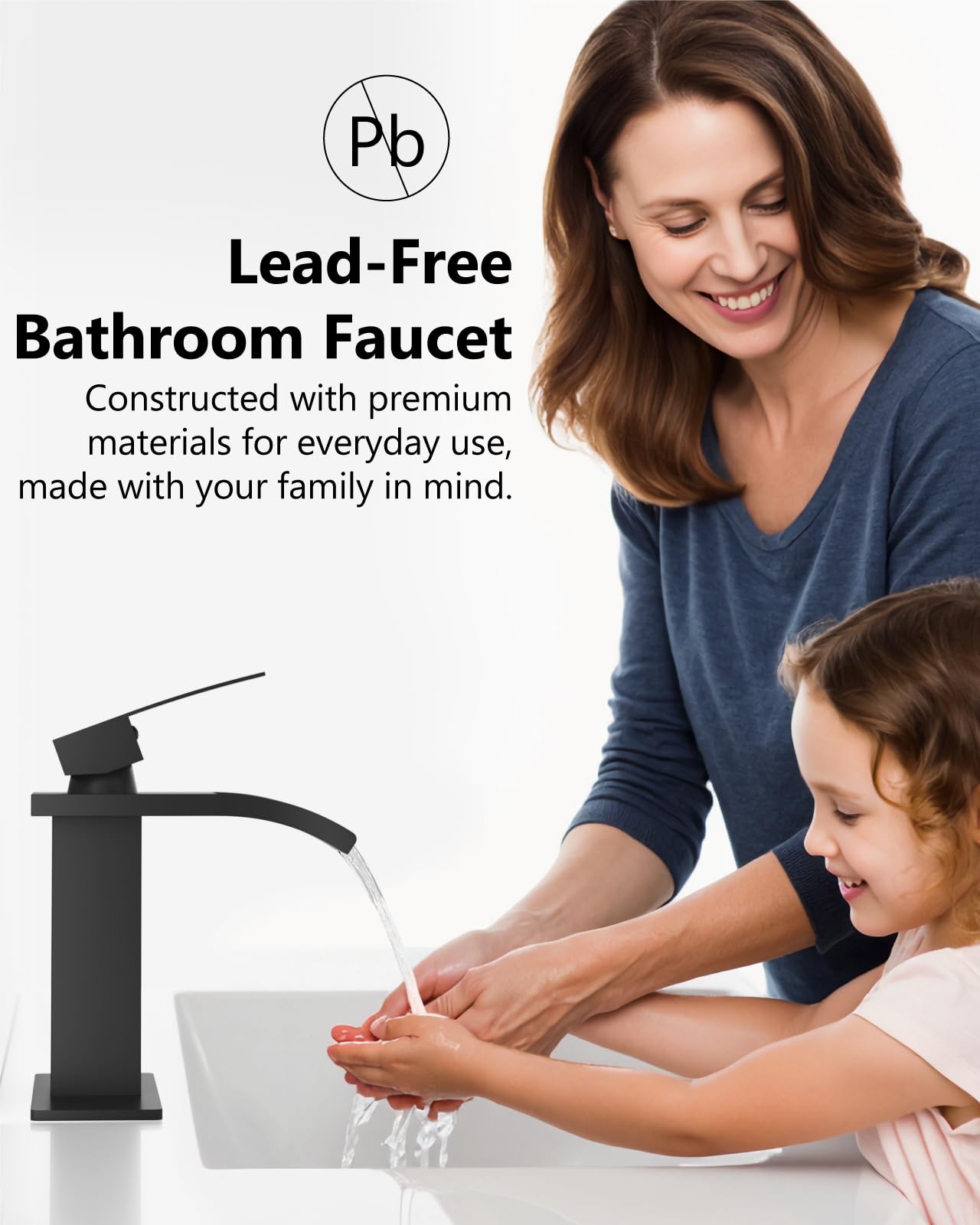 GBBNE matte black faucet demonstrates a clean single-hole vanity design