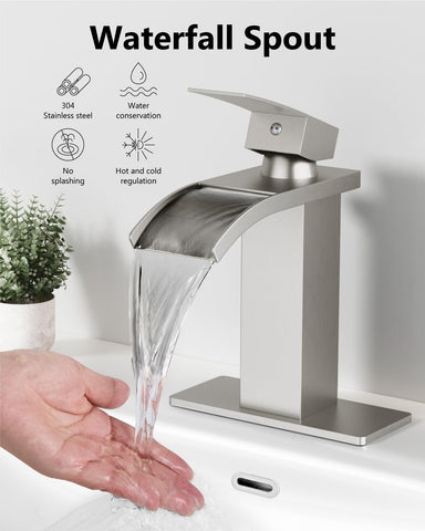 GBBNE brushed nickel finish on faucet for lasting shine