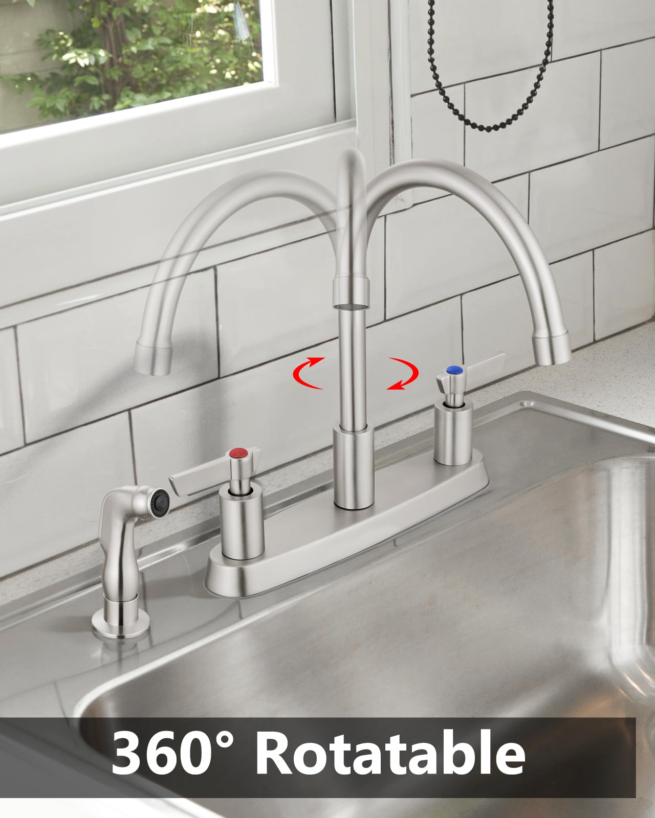GBBNE 3-hole deck-mount plate fits standard sinks