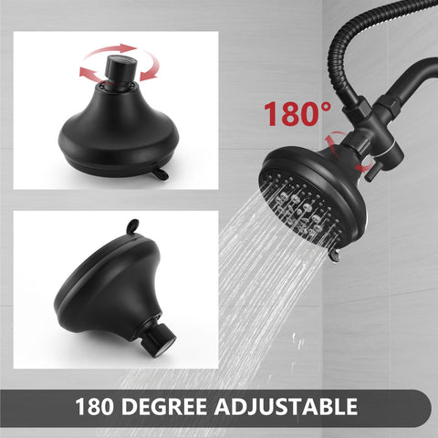 GBBNE flexible shower hose in matte black for extended reach