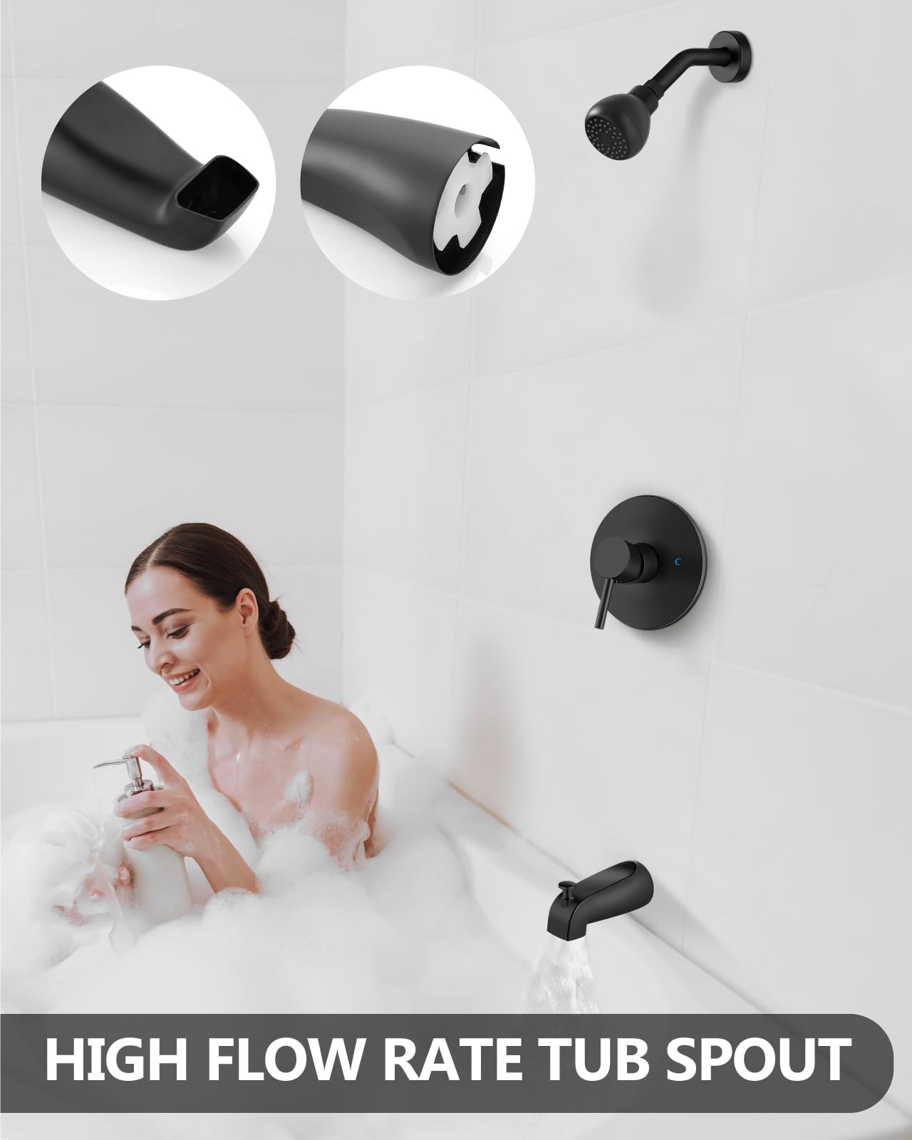GBBNE dual-function shower and tub spout for convenience