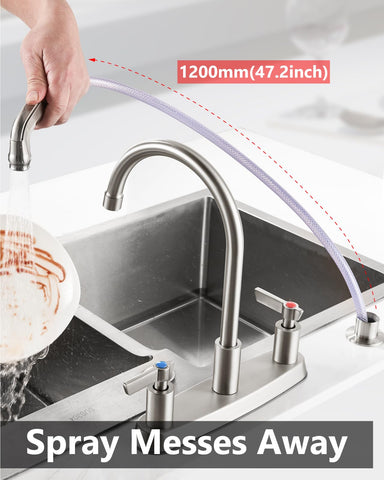GBBNE dual-handle control offers precise hot and cold balance