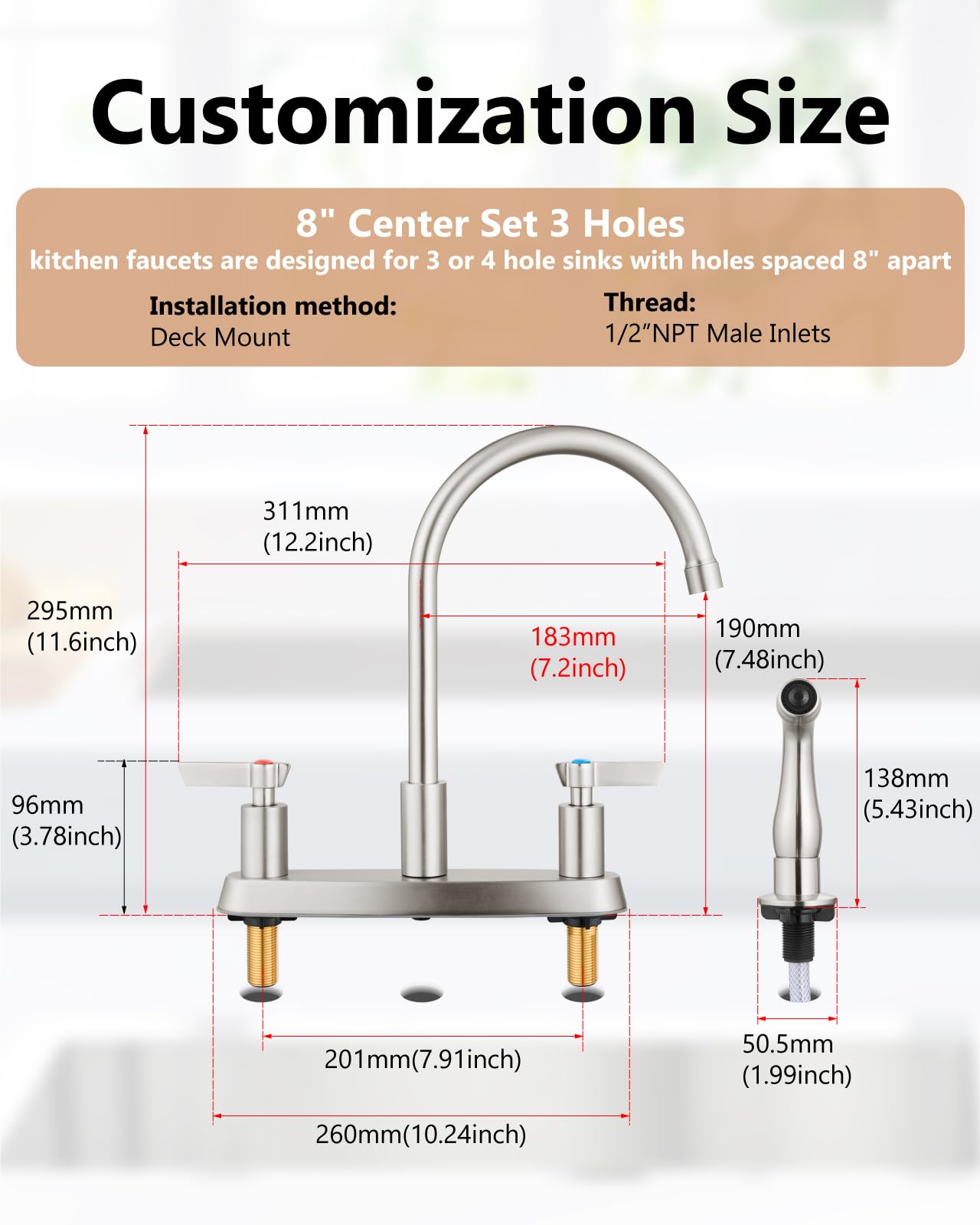 GBBNE included spray hoses simplify setup and connections