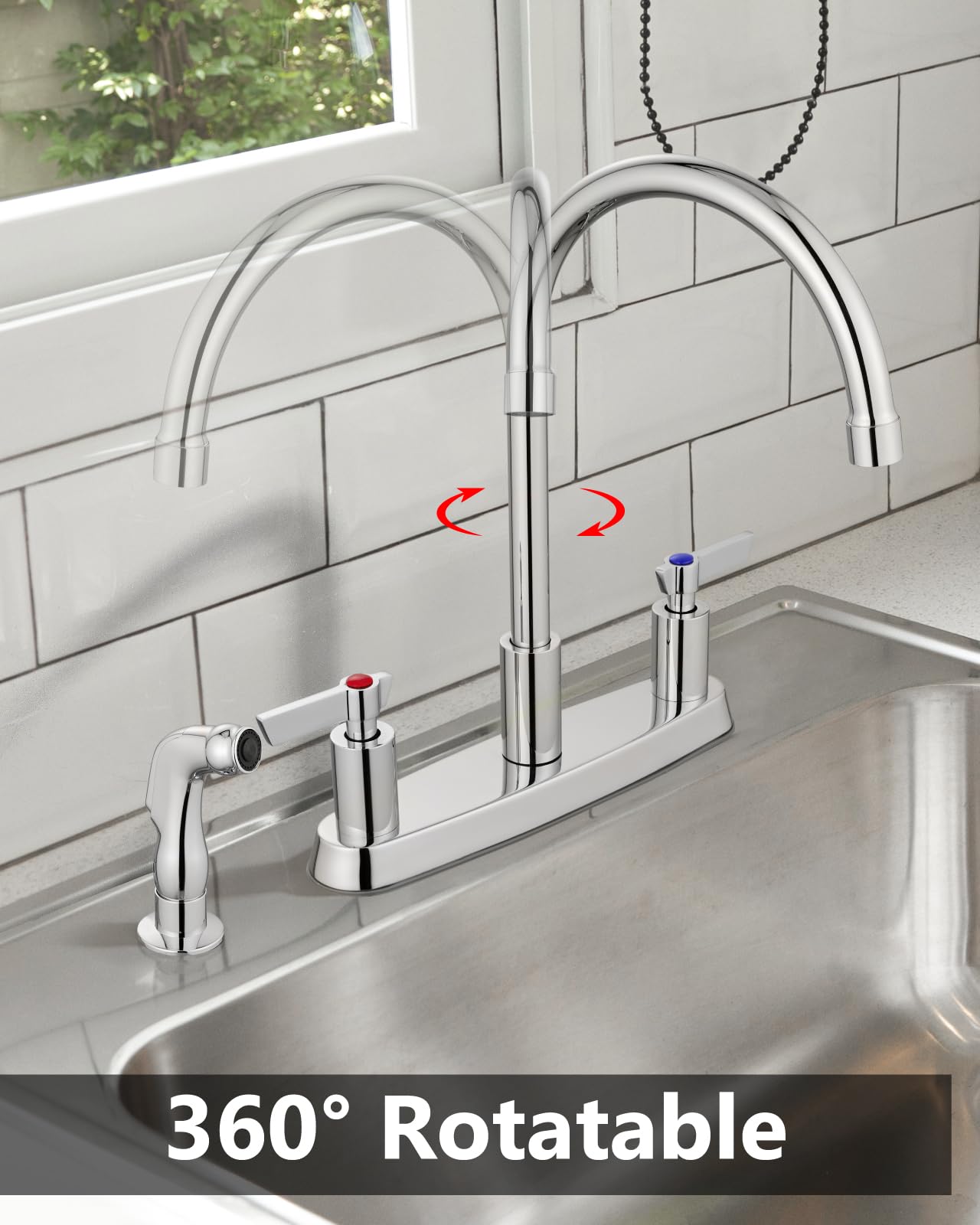 GBBNE side sprayer for rinsing vegetables with flexible reach