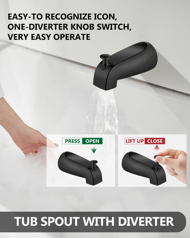 GBBNE tub spout with NPT 1/2 connection