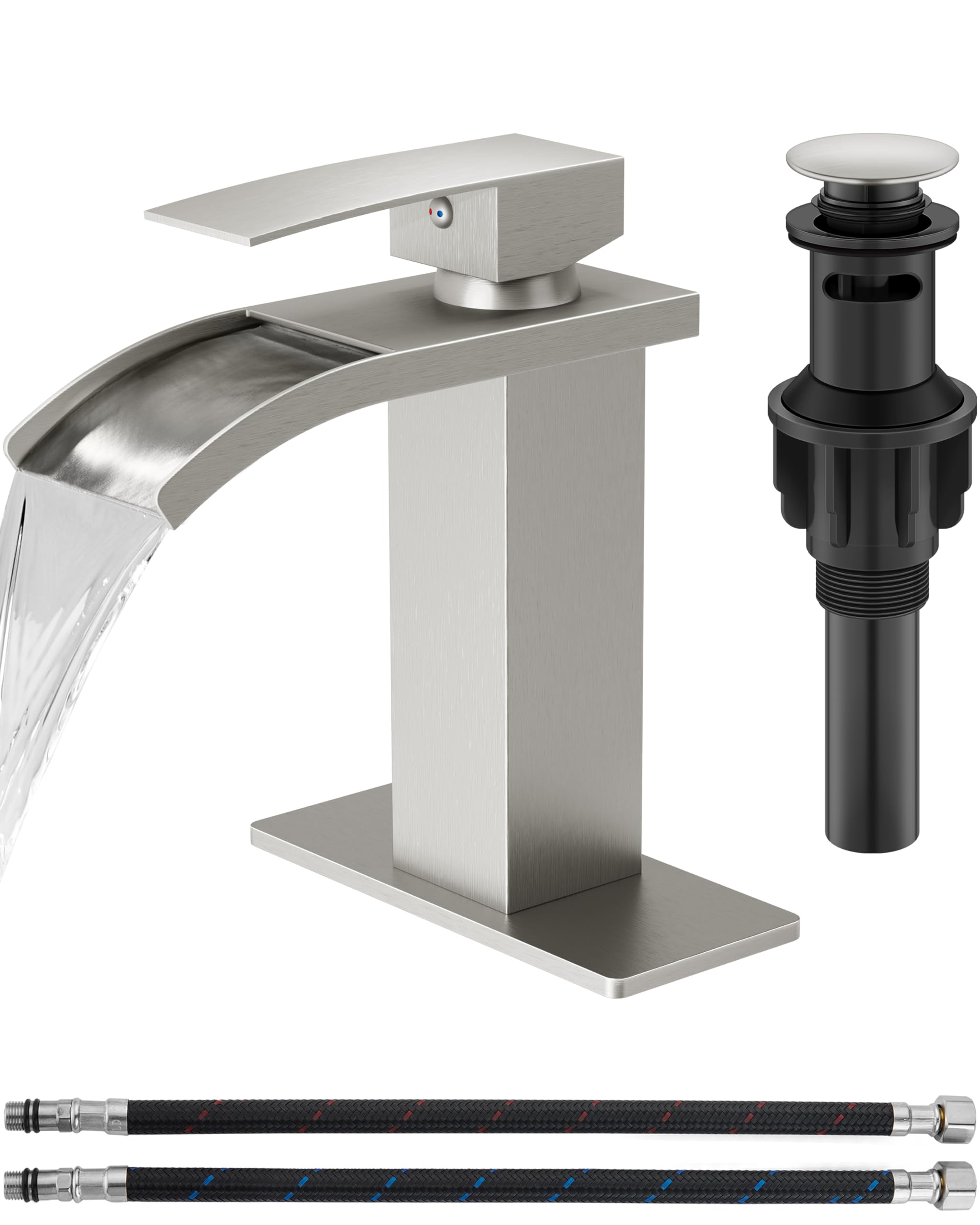 GBBNE waterfall faucet with 1-hole design for a sleek vanity