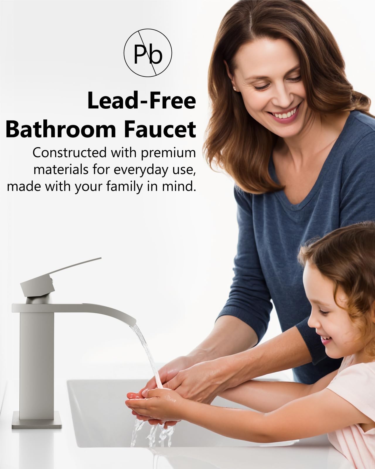GBBNE single-hole faucet with deck plate for 3-hole sinks
