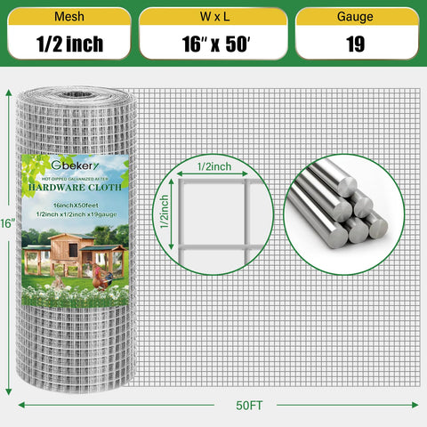Gbekery 19-gauge wire mesh suitable for sturdy enclosures and fences