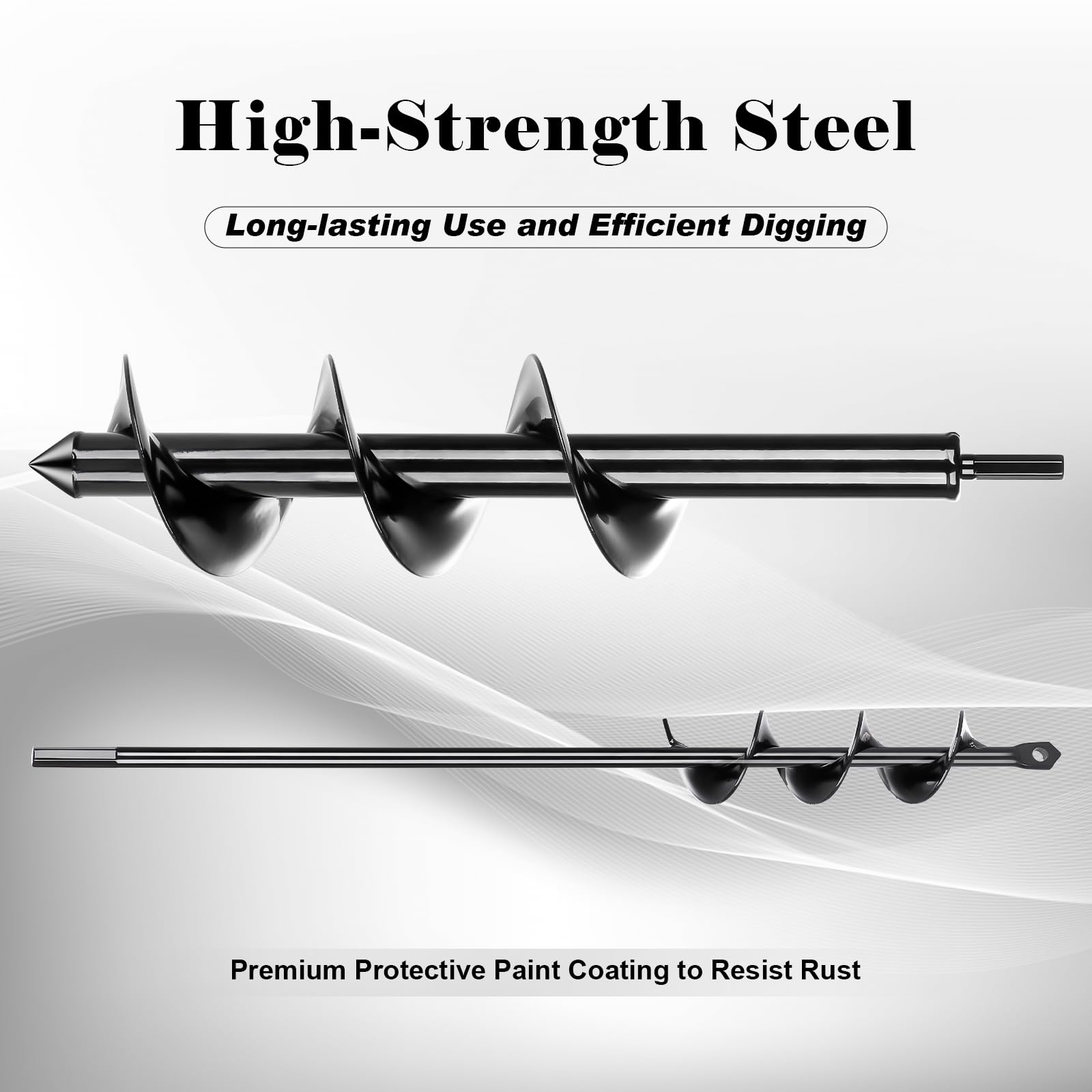 GBekery auger drill bit easily attaches to standard 3/8 inch drills