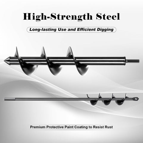 GBekery auger drill bit easily attaches to standard 3/8 inch drills