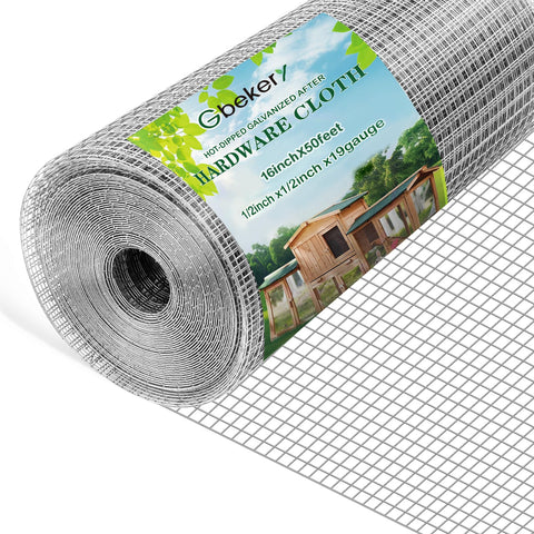 Gbekery hardware cloth half-inch mesh for durable garden fencing and pest protection