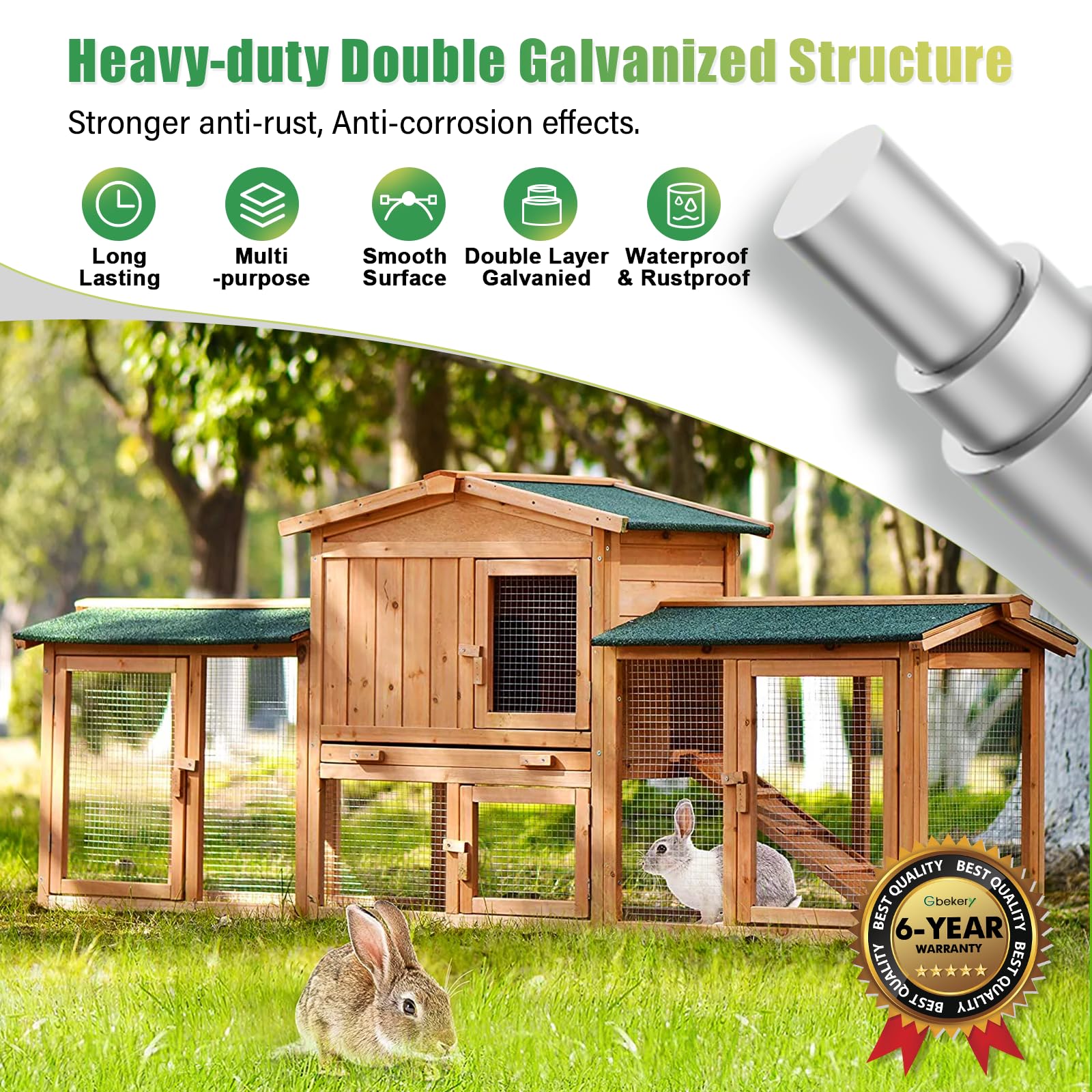 Gbekery rabbit-snake fence application securing small animals outdoors.
