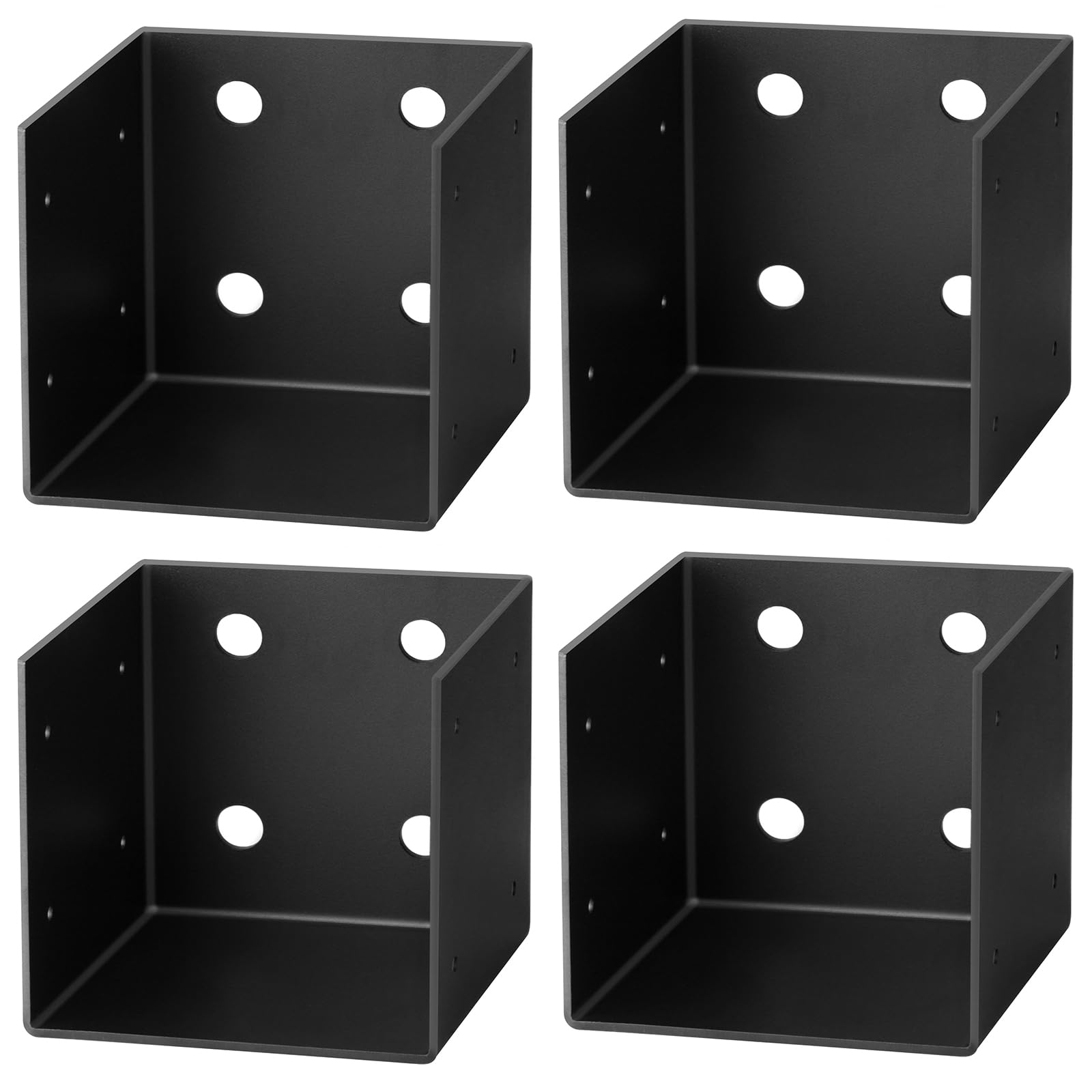 GBGS black powder coated bracket finish protects outdoor pergola connections