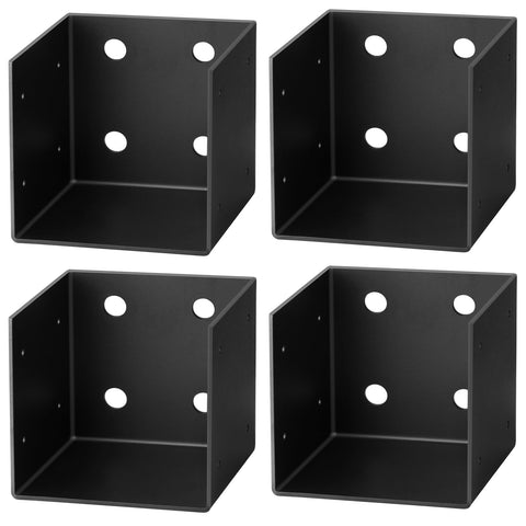 GBGS black powder coated bracket finish protects outdoor pergola connections
