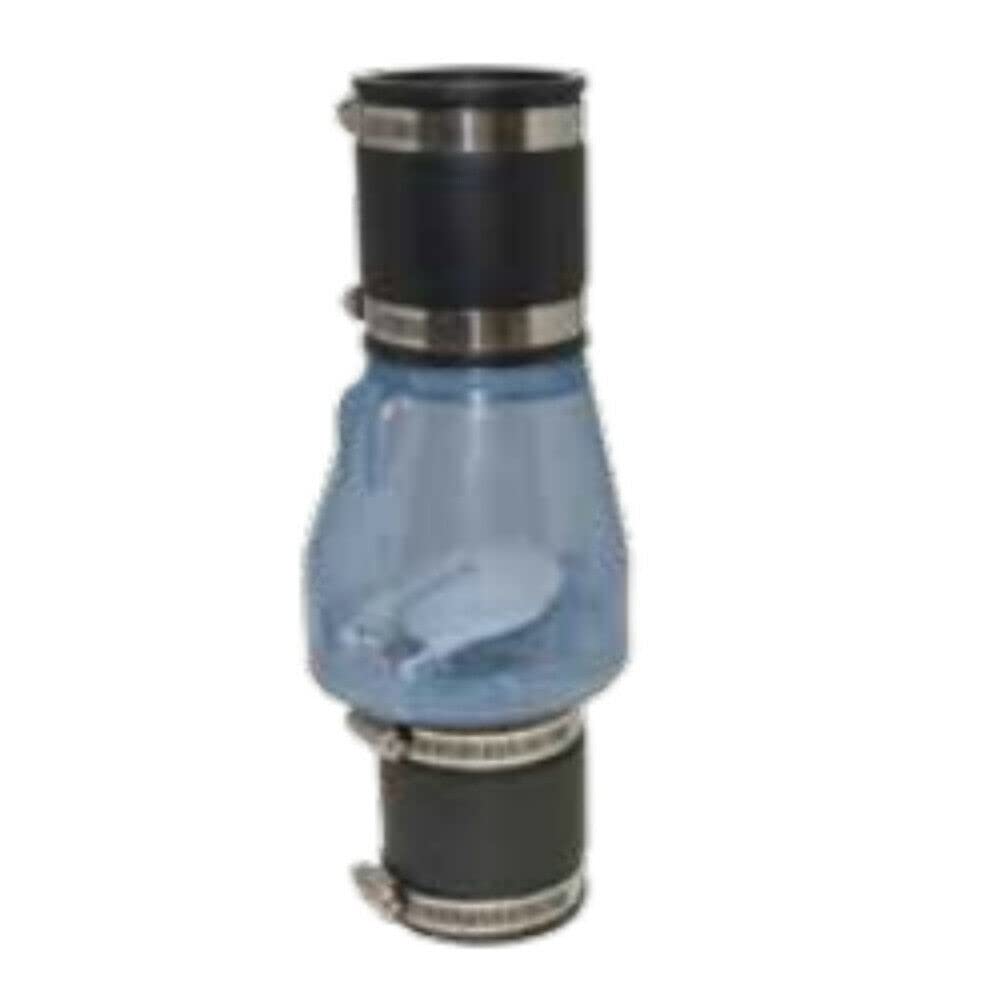 GBOKYN Zoeller 30-0242 quiet check slip union with clear body enables easy inspection of flow.