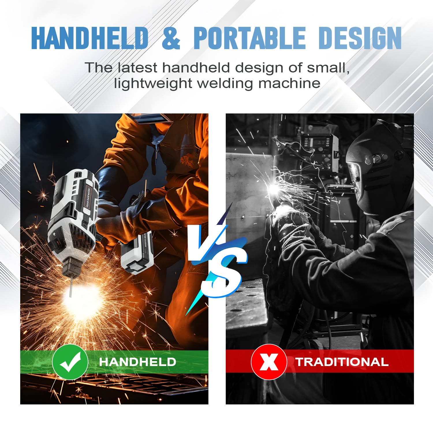GCCSJ handheld welder with hot arc start for smooth ignition