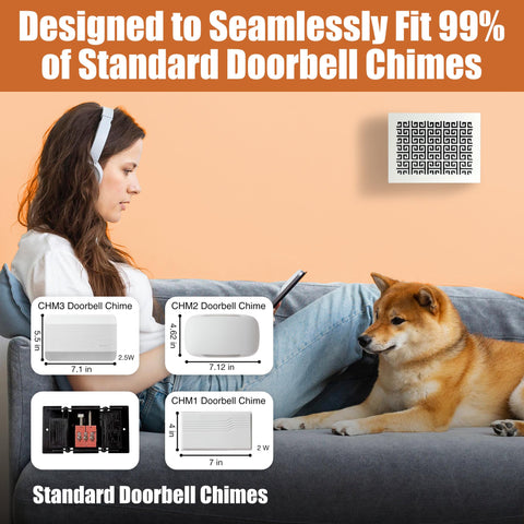 GCDS Home doorbell chime cover, interior view shows durable wood construction